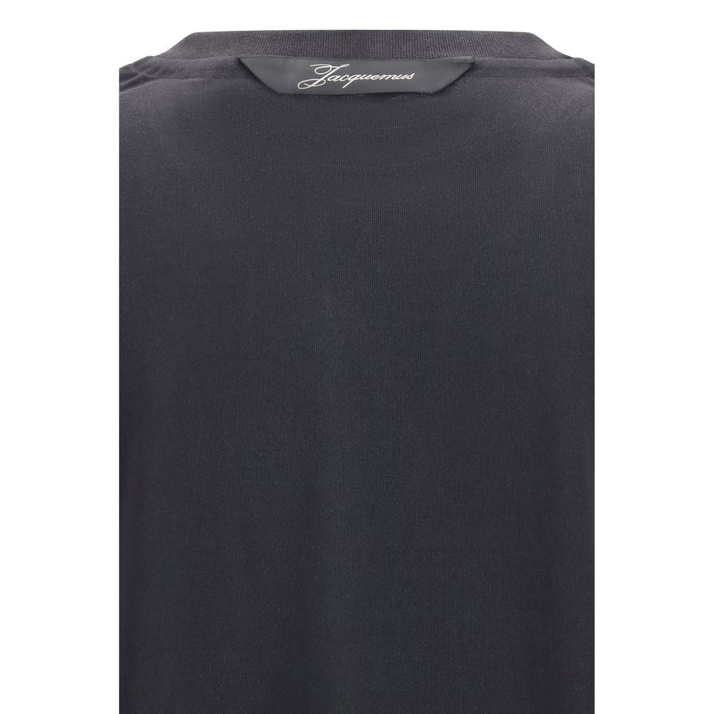 Jacquemus Schwarzes Langarm-T-Shirt aus Paper-Jersey