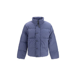Canada Goose Blaue Jacke aus recyceltem Polyester in voller Länge