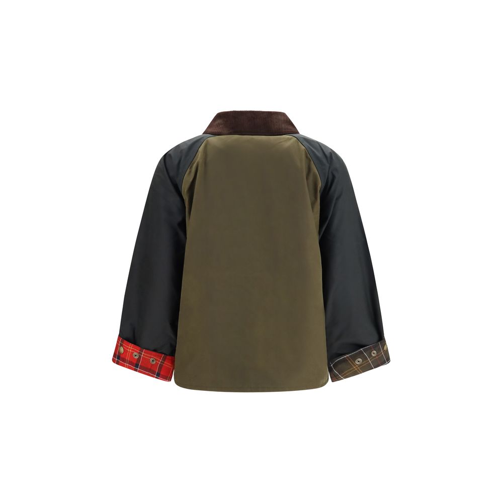 Barbour Blaue Baumwolljacke in voller Länge