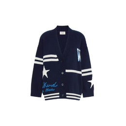 Max Mara Blauer Cardigan aus Schurwolle