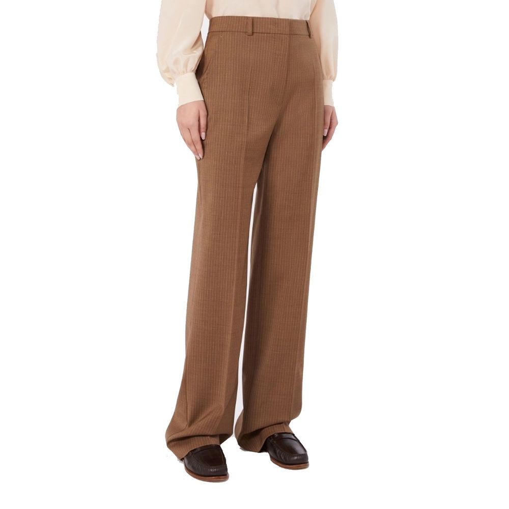 Max Mara Braune Hose aus Schurwolle