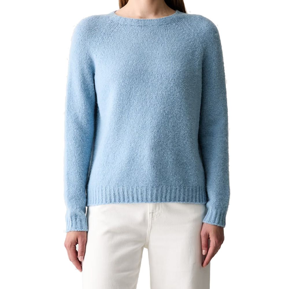 Max Mara Blaues Sweatshirt aus Alpakaleder
