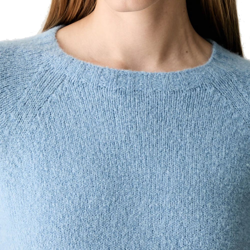 Max Mara Blaues Sweatshirt aus Alpakaleder
