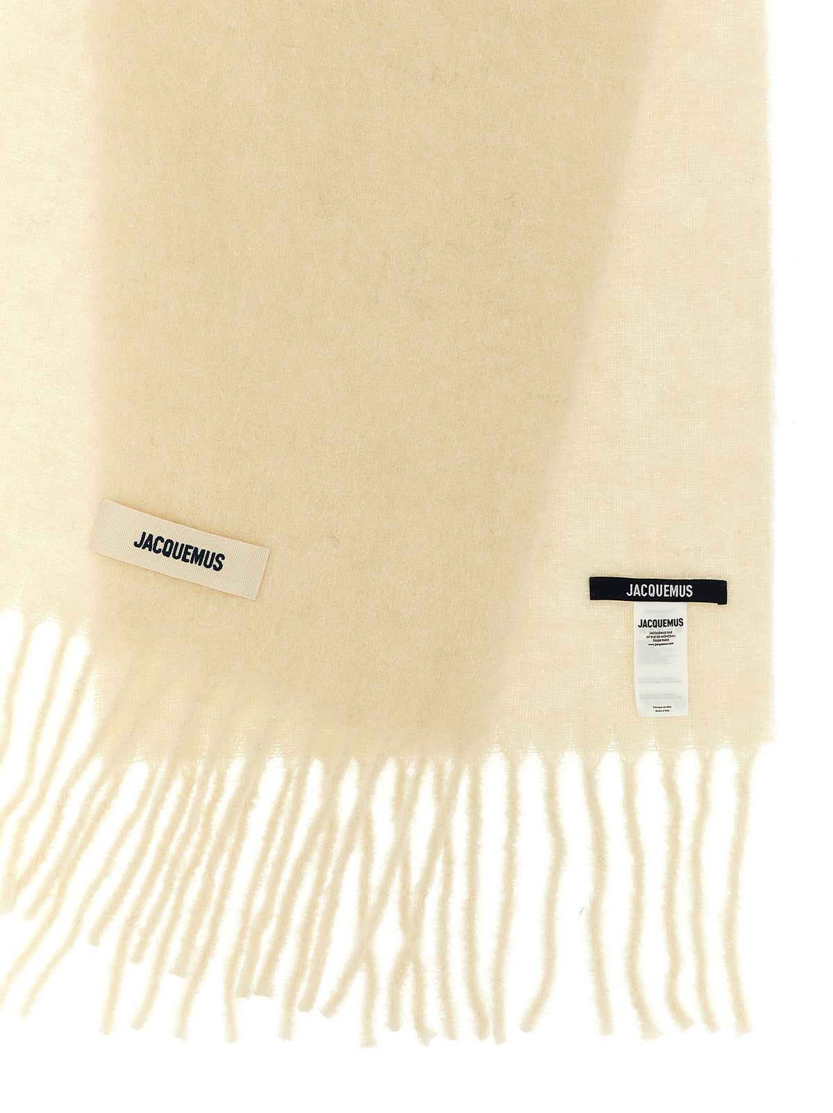 Jacquemus Weiße Alpaka-Leder-Foulard