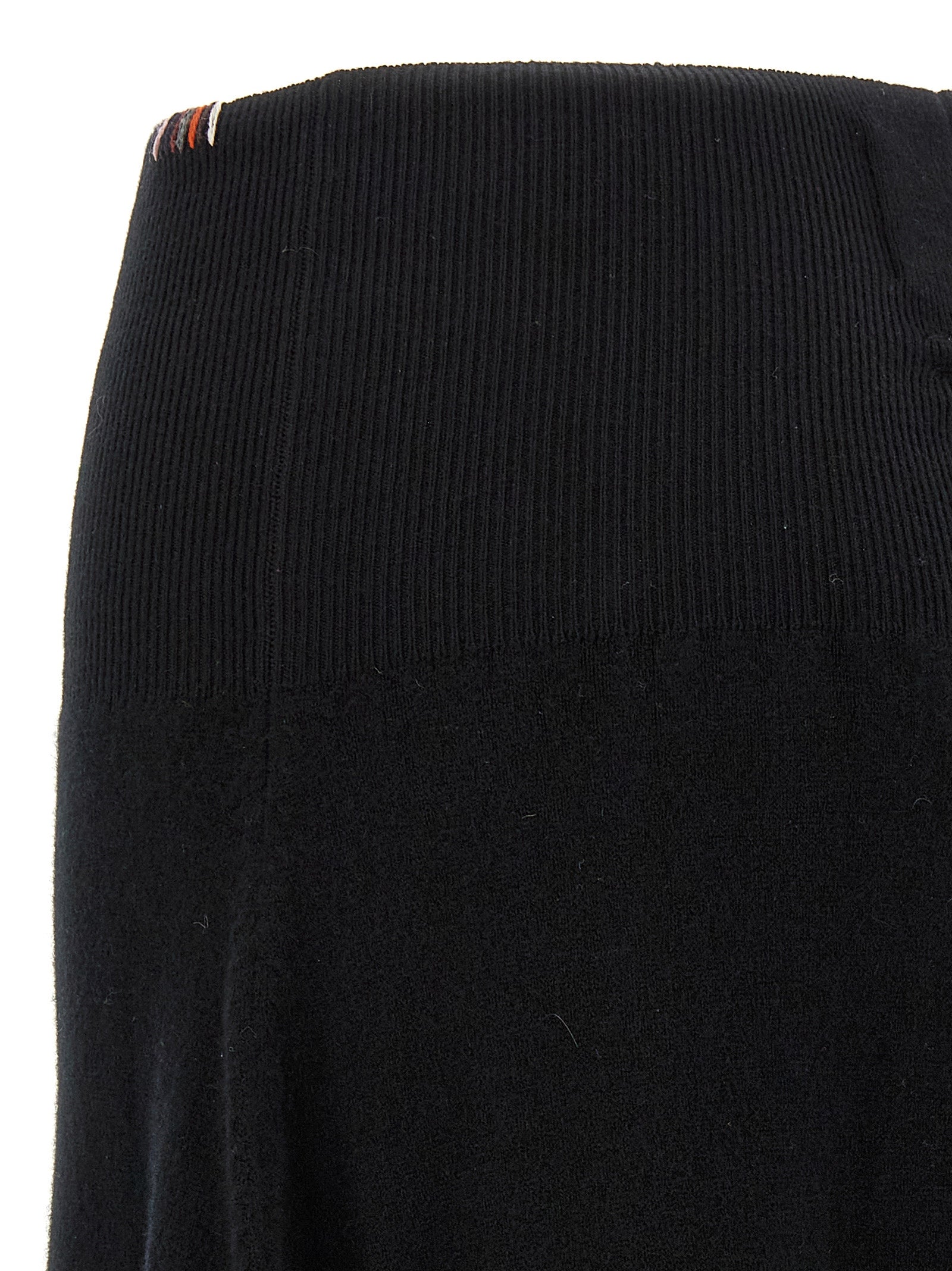 Extreme Cashmere Schwarzer Kaschmir-Midirock