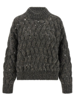 Brunello Cucinelli Grauer Wollcardigan