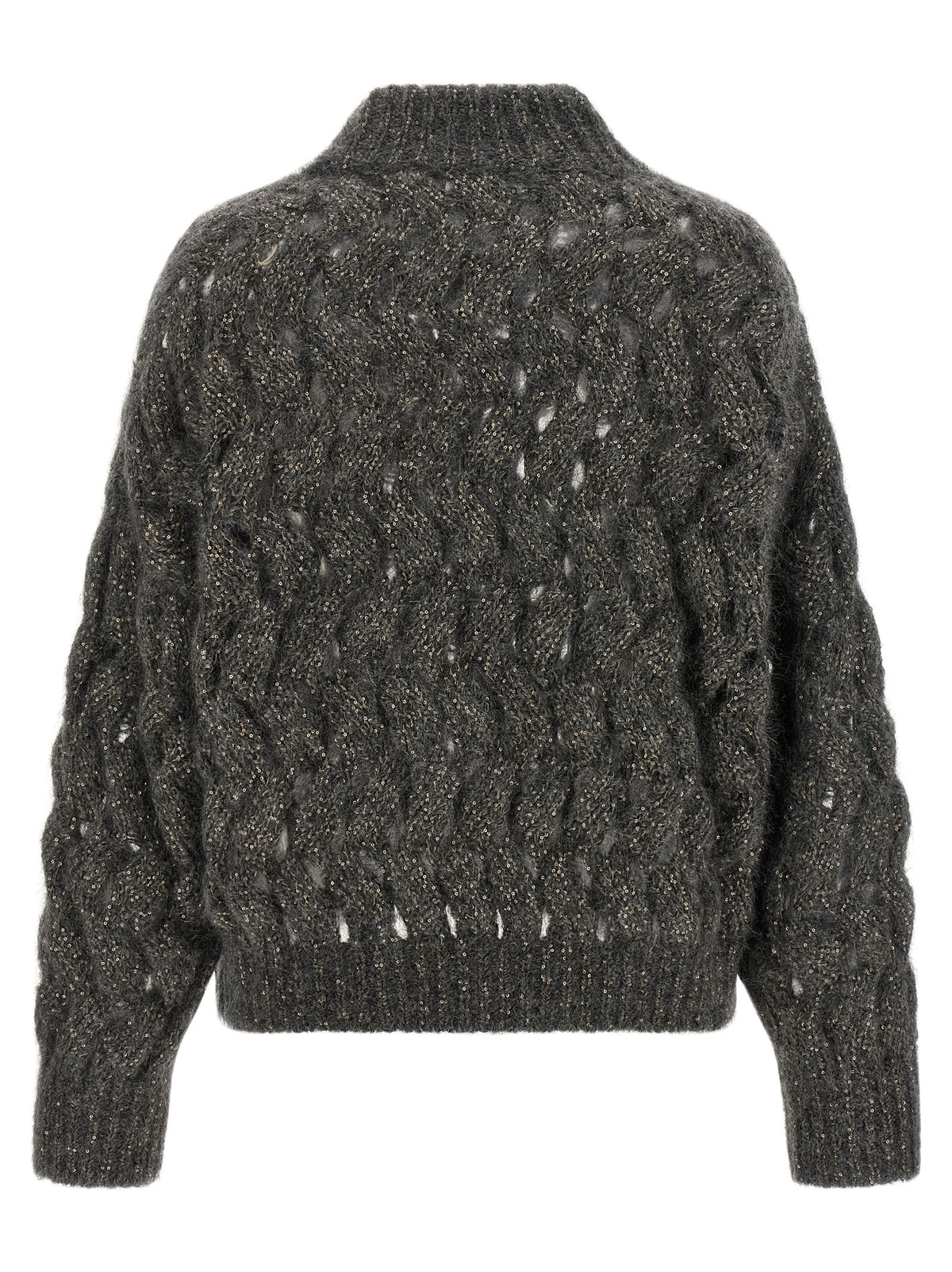 Brunello Cucinelli Grauer Wollcardigan