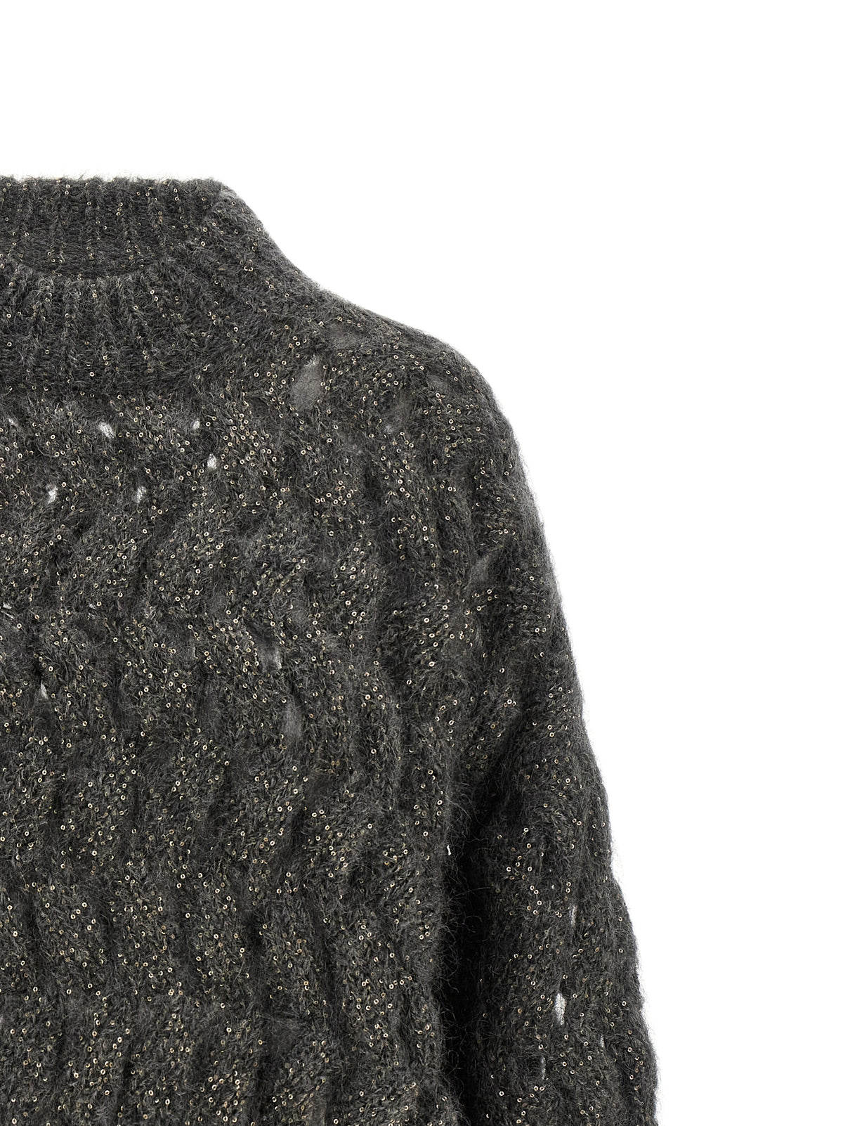 Brunello Cucinelli Grauer Wollcardigan