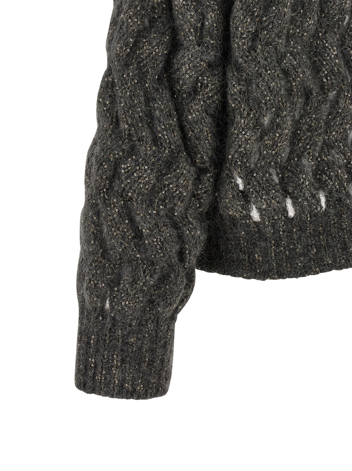 Brunello Cucinelli Grauer Wollcardigan