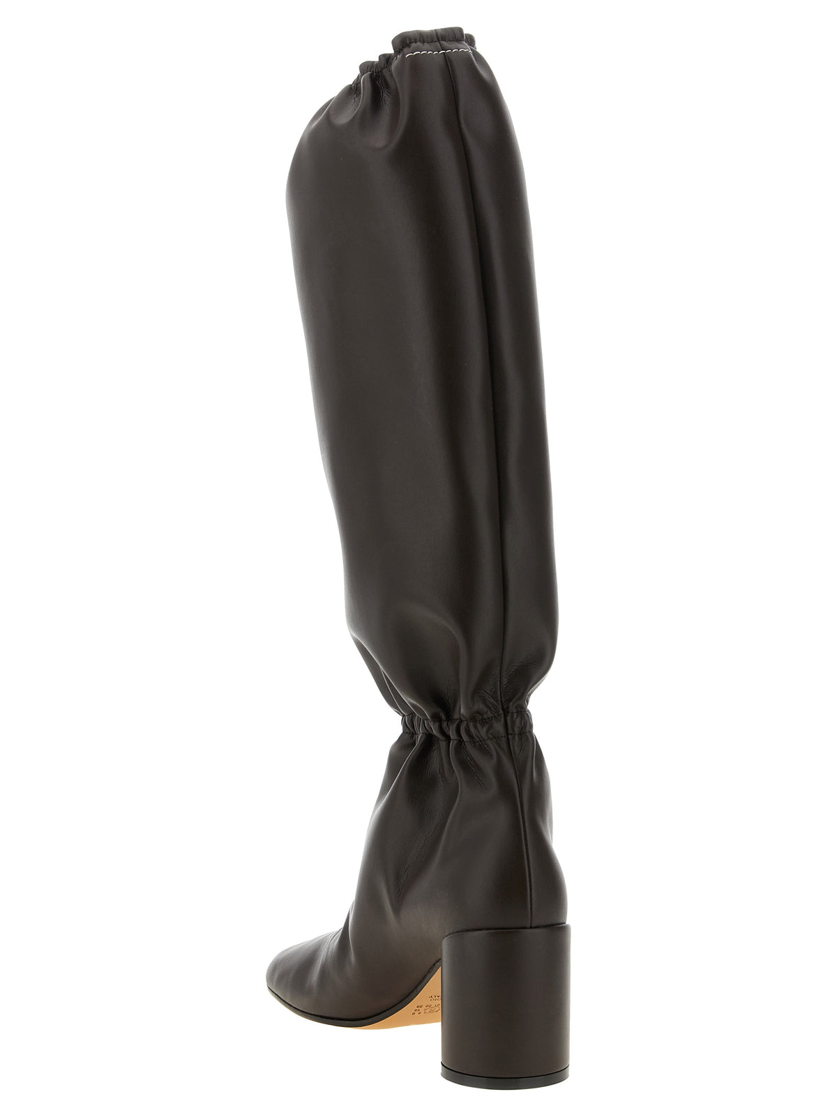 MM6 Maison Margiela Braun Polyethylen Over-the-Knee-Stiefel