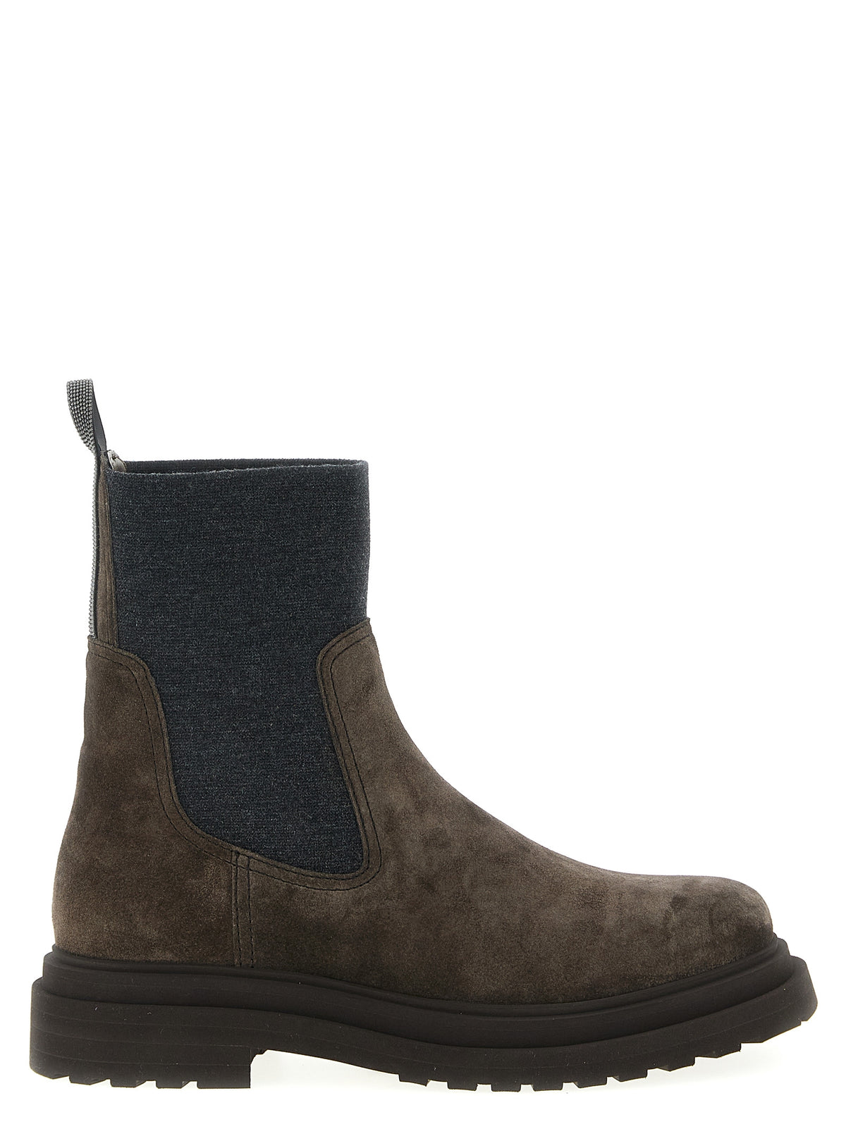 Brunello Cucinelli Ankle Boots aus braunem Kalbsleder