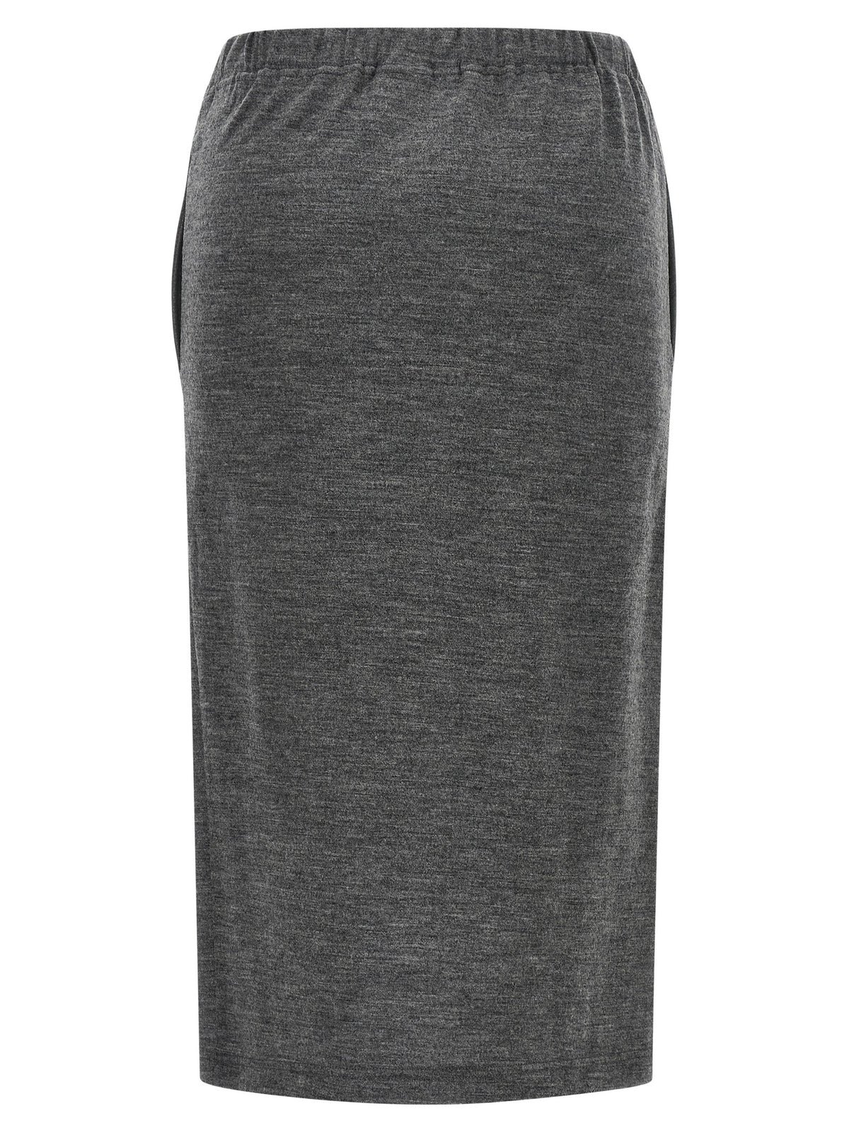Junya Watanabe Elegante Graue Woll-Midi-Rock