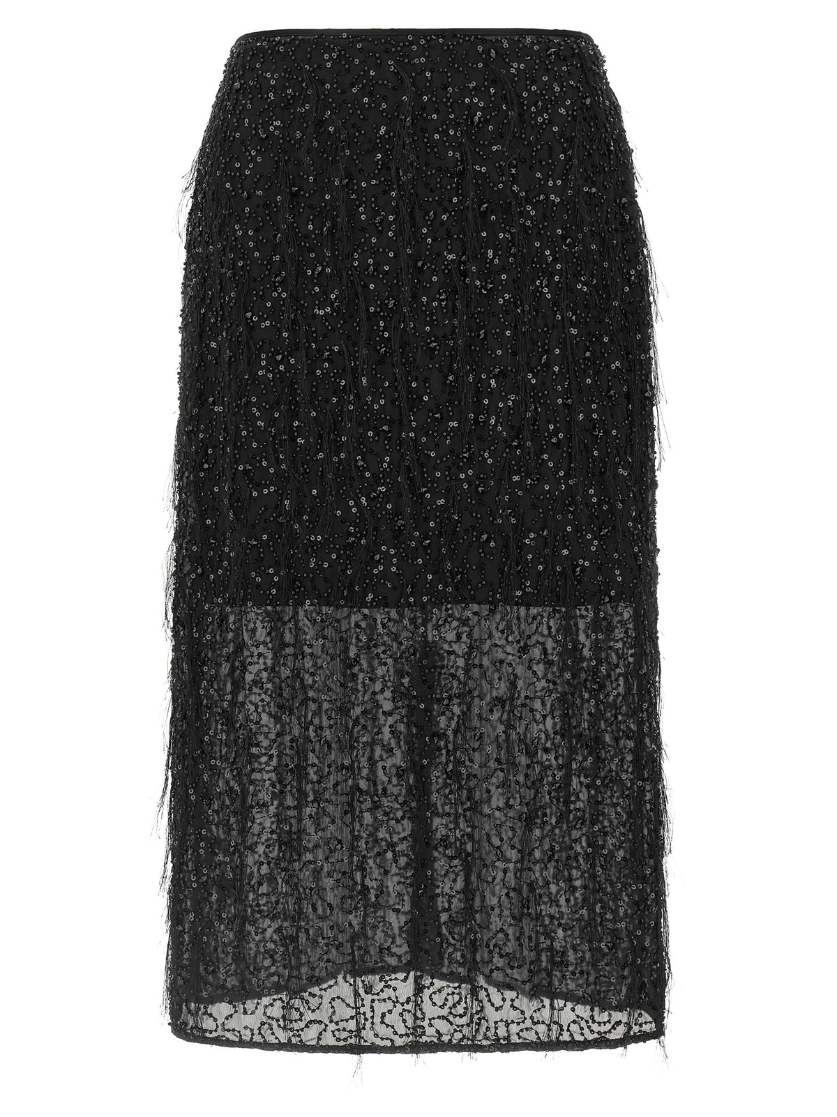 Twinset Schwarzer Midirock aus Polyester
