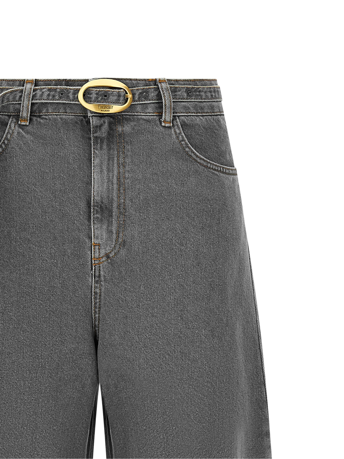 Twinset Graue Jeans aus Baumwolle