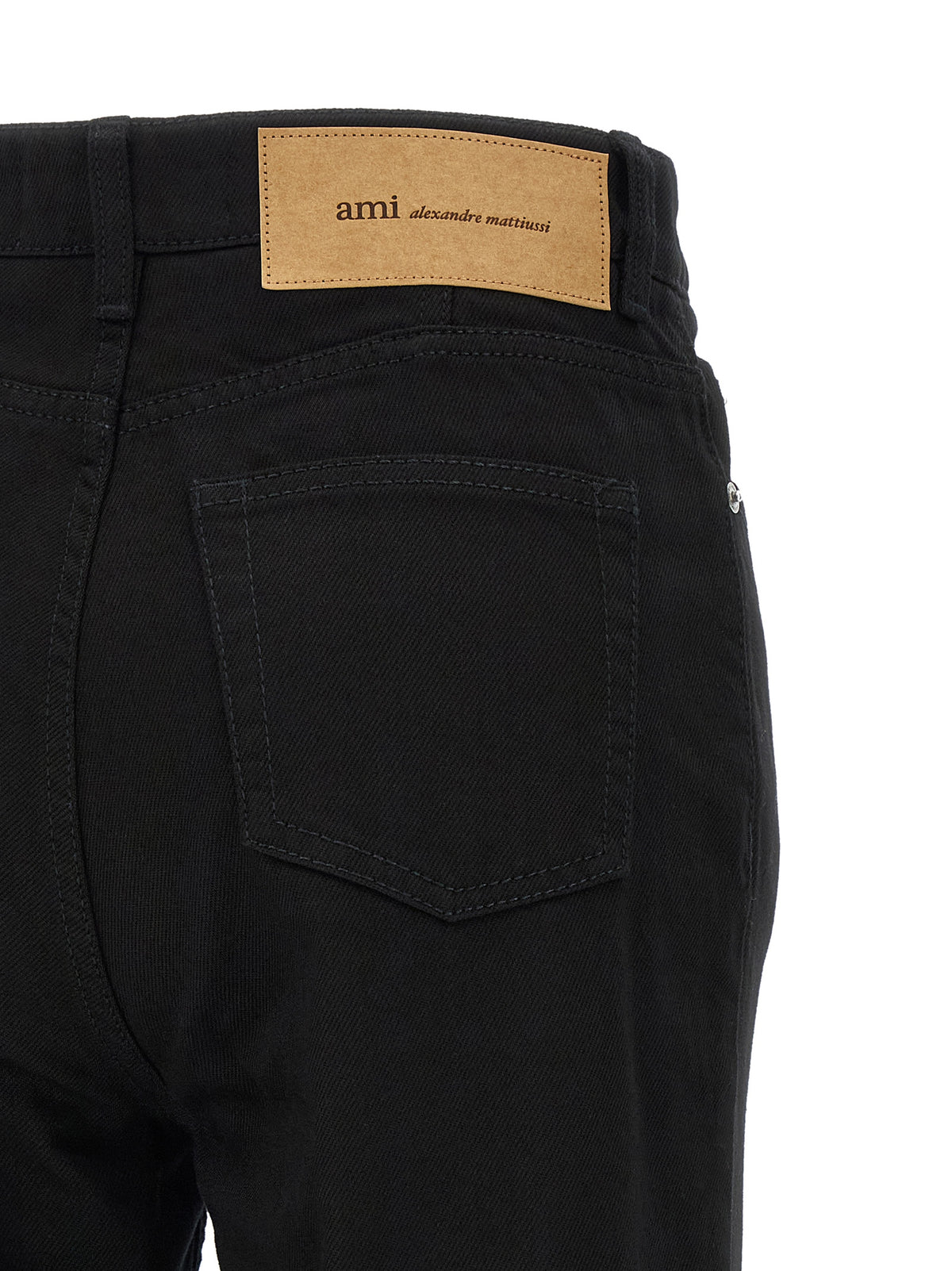 Ami Paris Schwarze Baumwoll-Schlagjeans