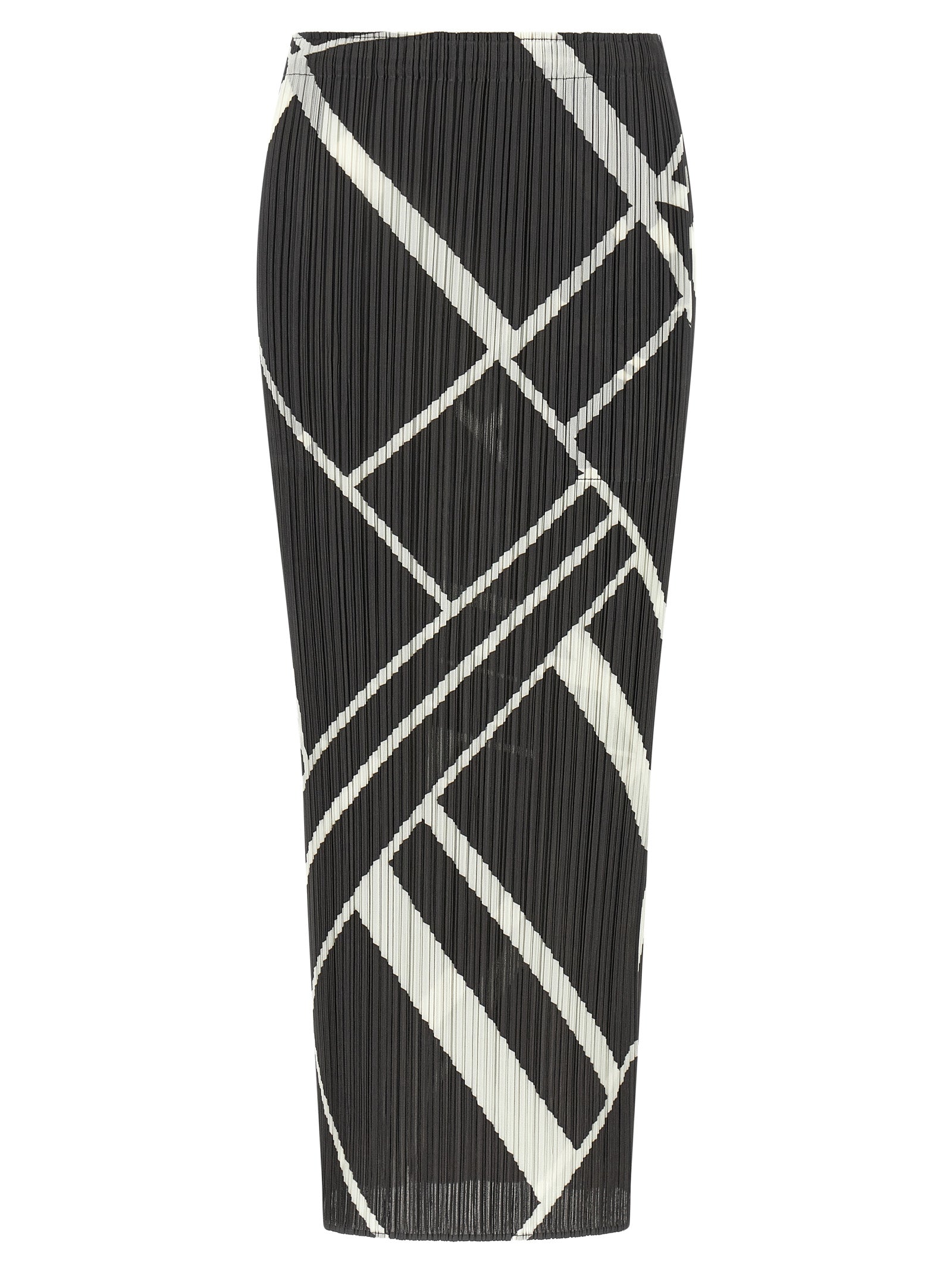 PLEATS PLEASE ISSEY MIYAKE Grauer Minirock aus Polyester