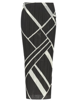 PLEATS PLEASE ISSEY MIYAKE Grauer Minirock aus Polyester