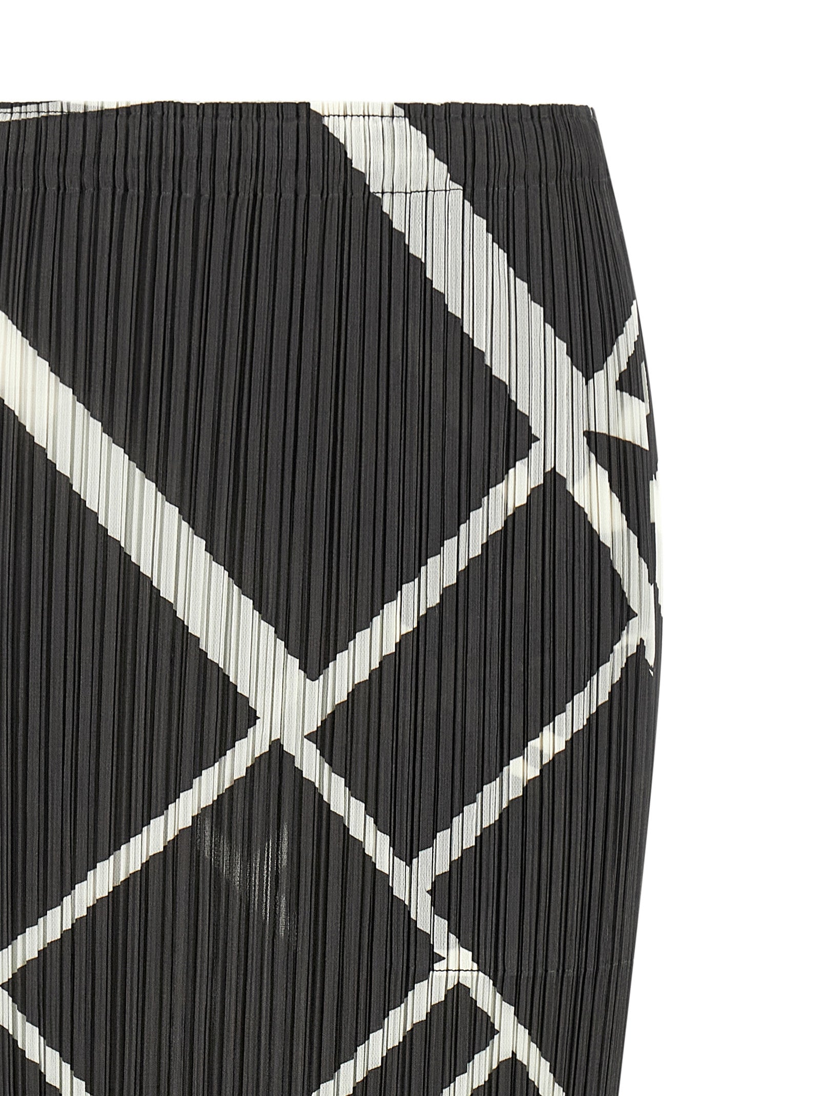PLEATS PLEASE ISSEY MIYAKE Grauer Minirock aus Polyester