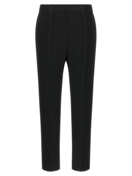 Issey Miyake Schwarze Cropped Hose aus Polyester