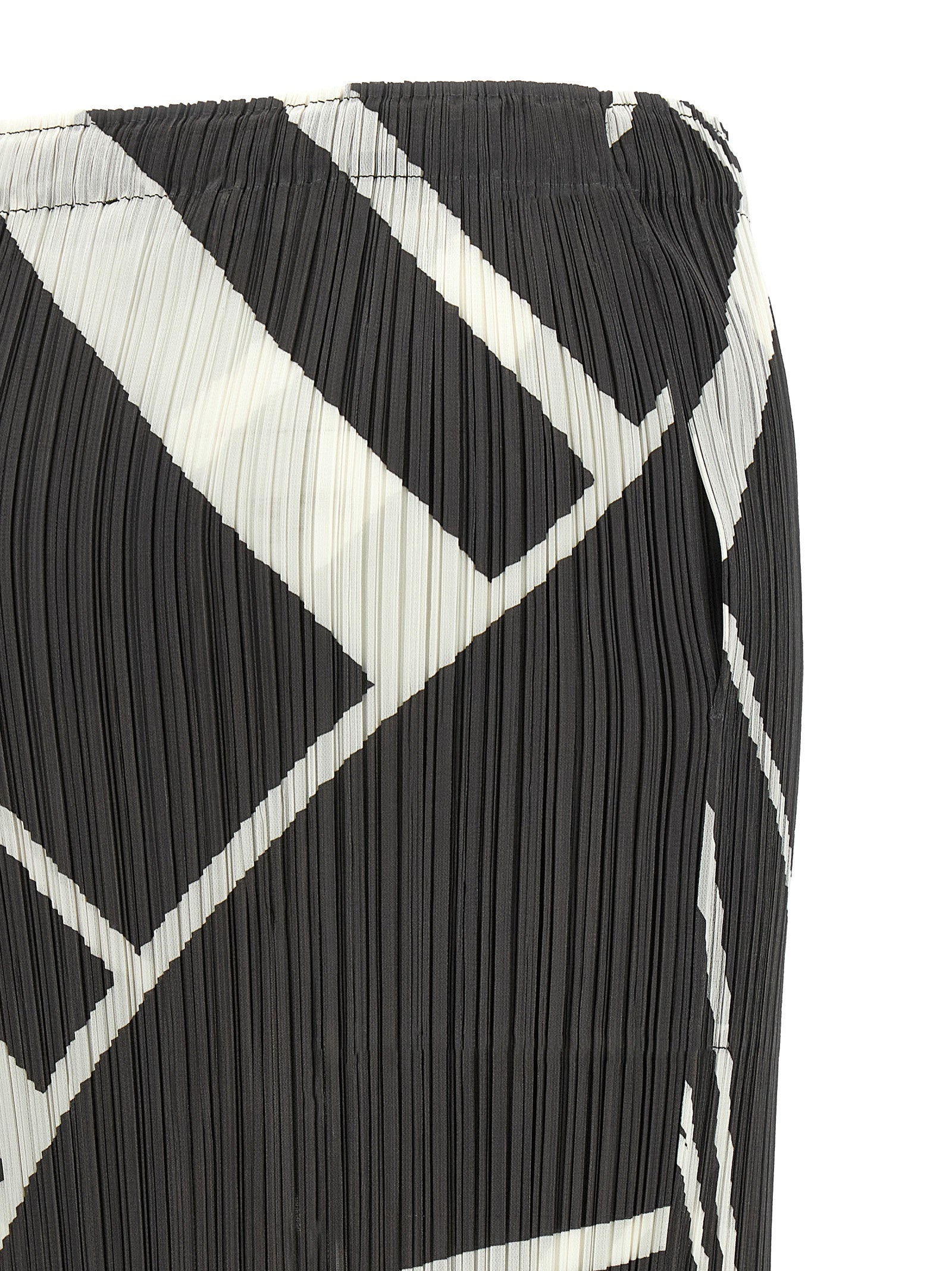 PLEATS PLEASE ISSEY MIYAKE Grauer Minirock aus Polyester