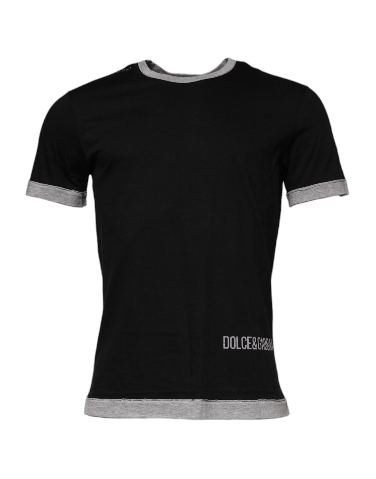 Dolce & Gabbana Schwarzes Baumwoll-T-Shirt