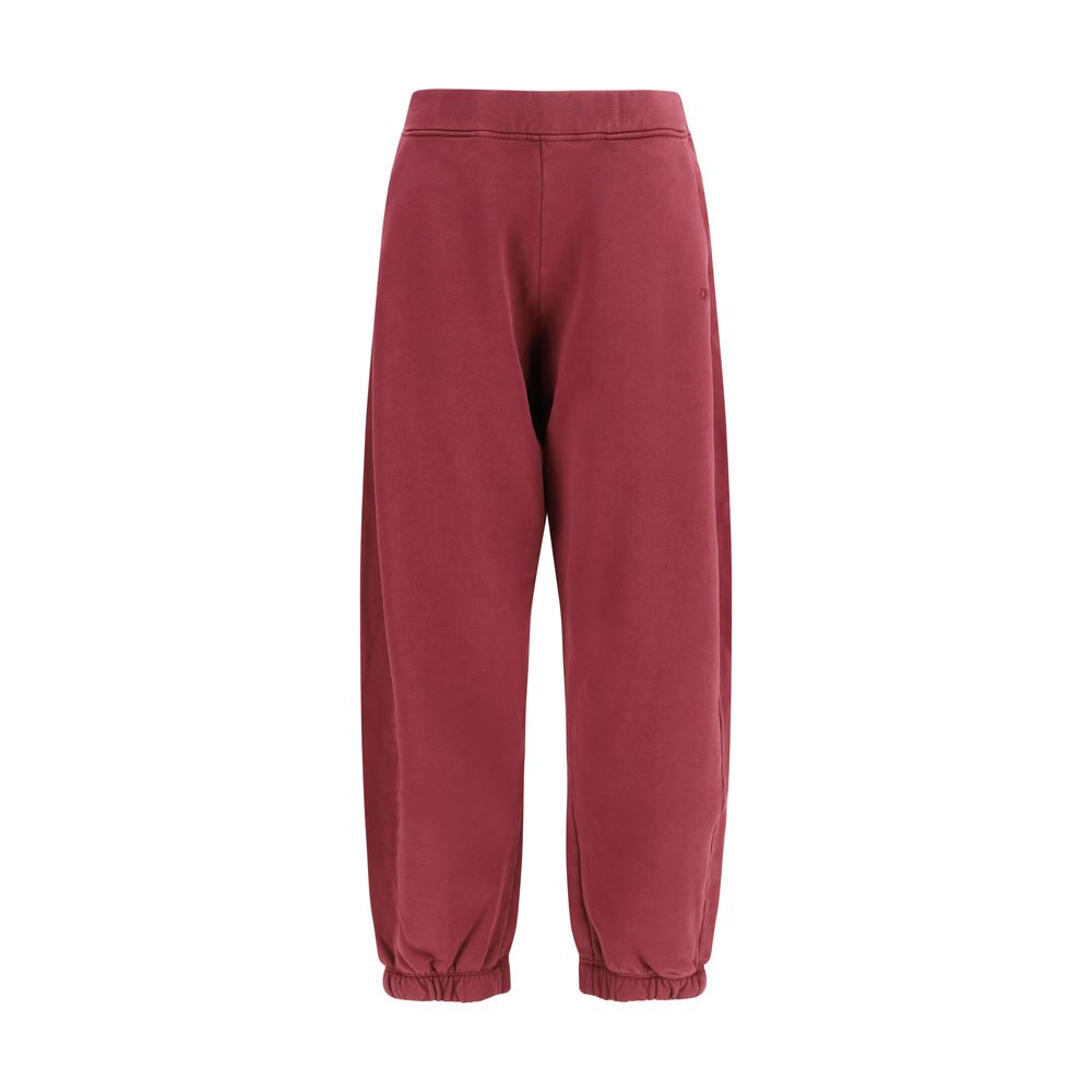 Off-White Violette Baumwollhose im Casual-Look