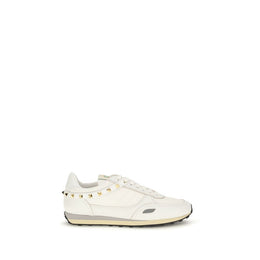Valentino Garavani Weiße Kalbsleder Bos Taurus Athletic Sneaker