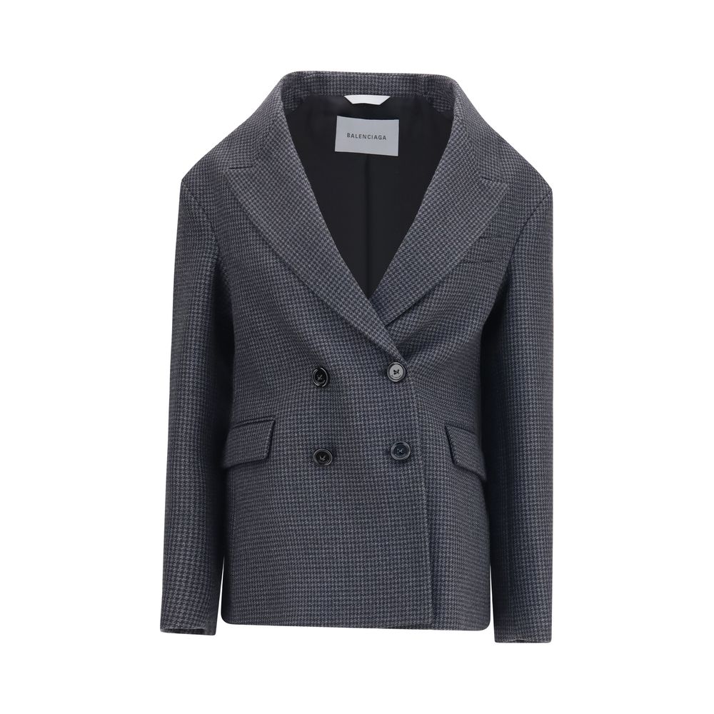 Balenciaga Grauer Woll-Oves Aries Blazer