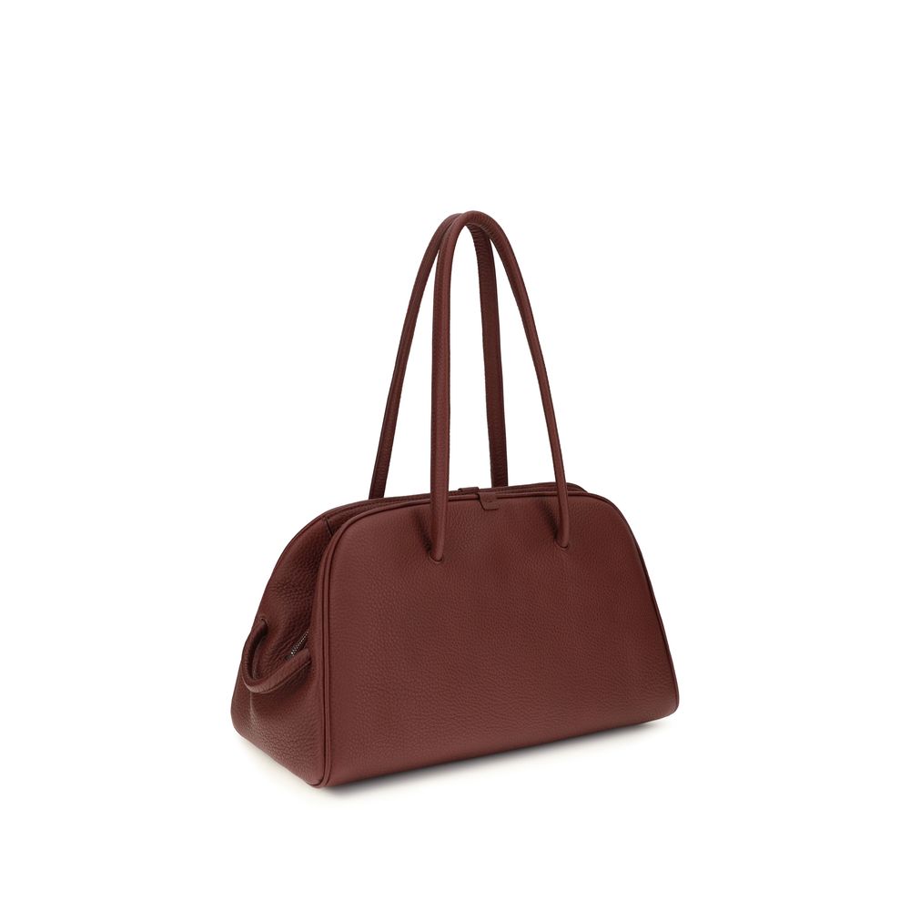 Jacquemus Burgundy Calf Leather Bos Taurus Handbag