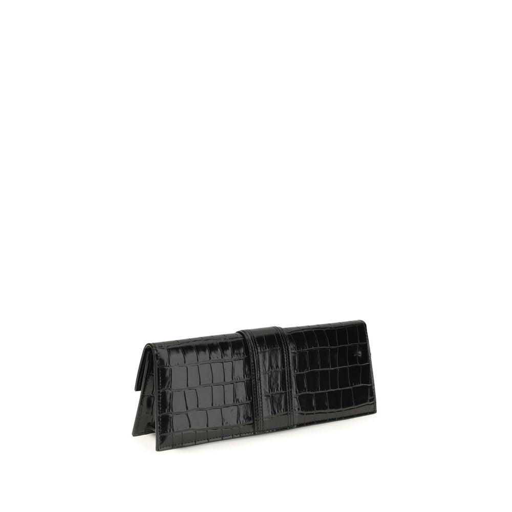 Jacquemus Schwarze Bos Taurus Kalbsleder Clutch