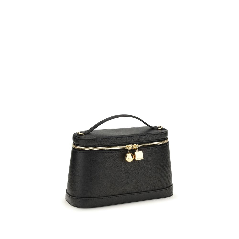 Jacquemus Schwarze Bos Taurus Kalbsleder Schultertasche