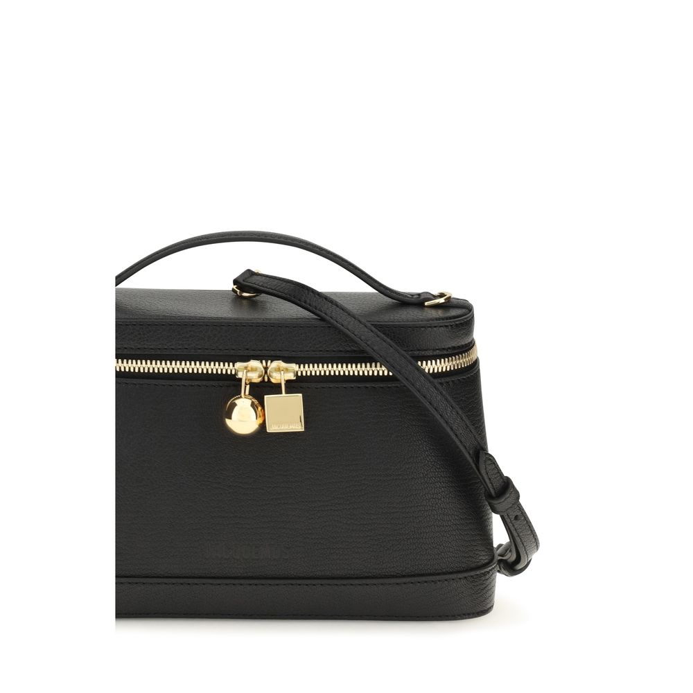 Jacquemus Schwarze Bos Taurus Kalbsleder Schultertasche