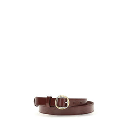 Jacquemus Bordeaux Kalbsleder Bos Taurus Dünner Gürtel