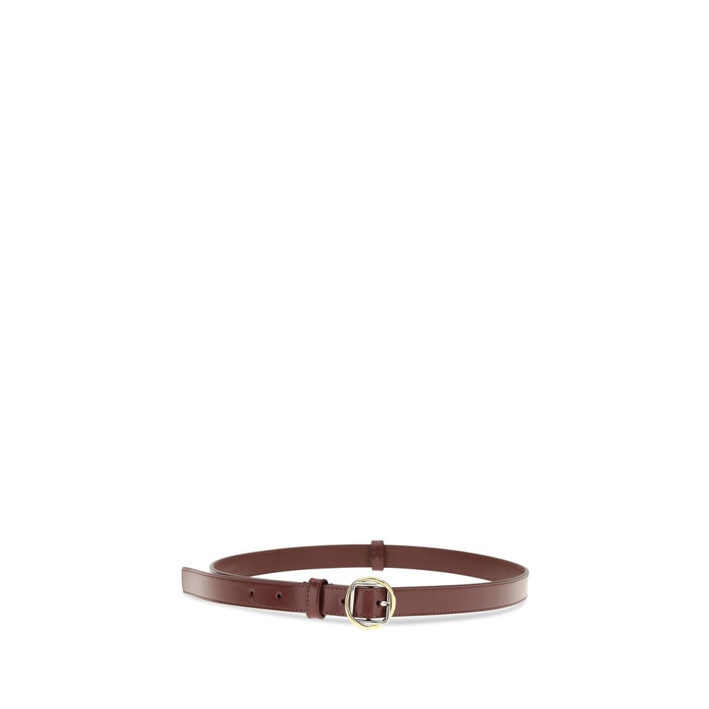 Jacquemus Bordeaux Kalbsleder Bos Taurus Dünner Gürtel
