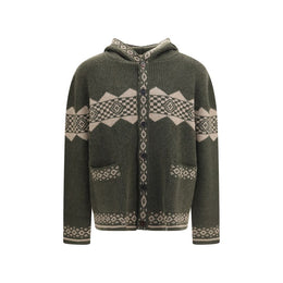 Baziszt Zweifarbige Kaschmir-Strickjacke