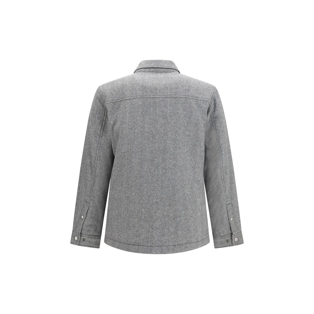 Woolrich Graue Lammfelljacke Aries aus Wolle, durchgehend