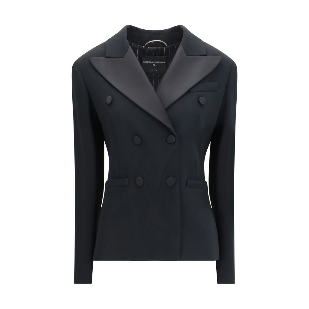 Ermanno Scervino Schwarzer Blazer aus Viskose