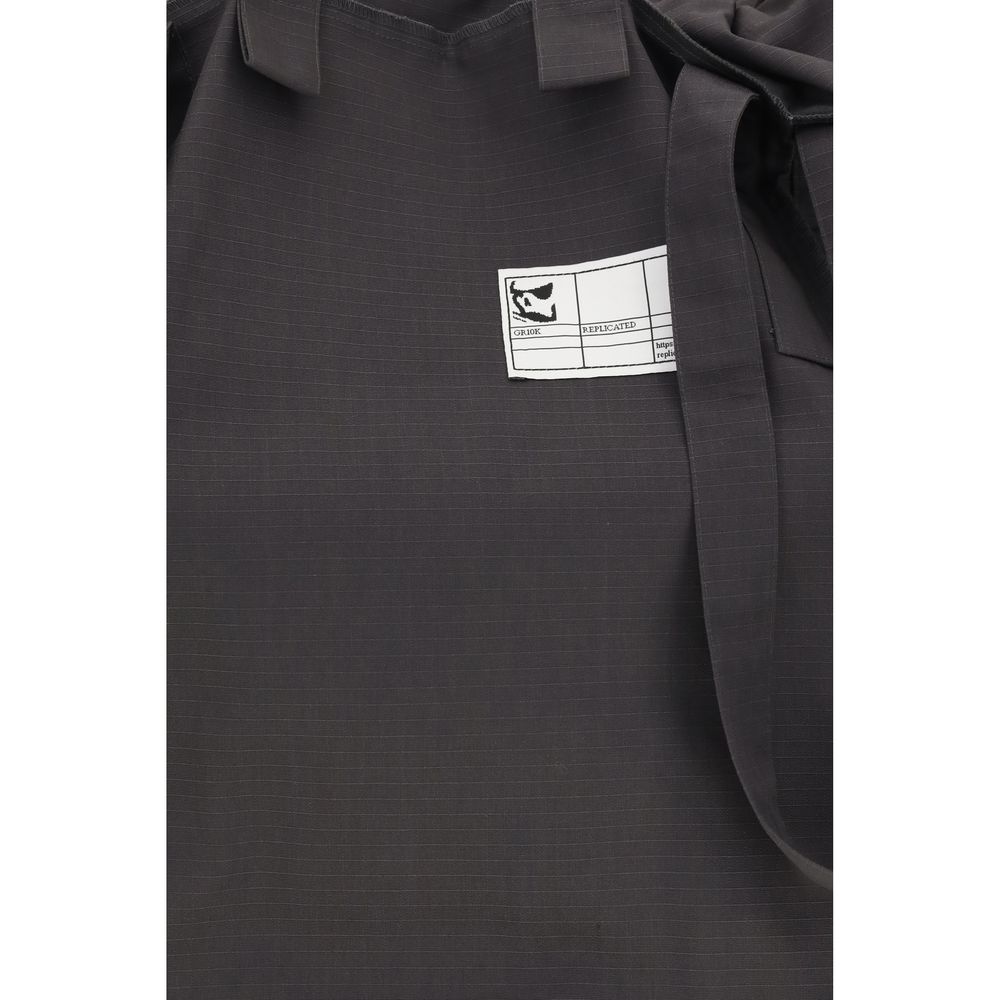 GR10K Graue Schultertasche aus Polyester
