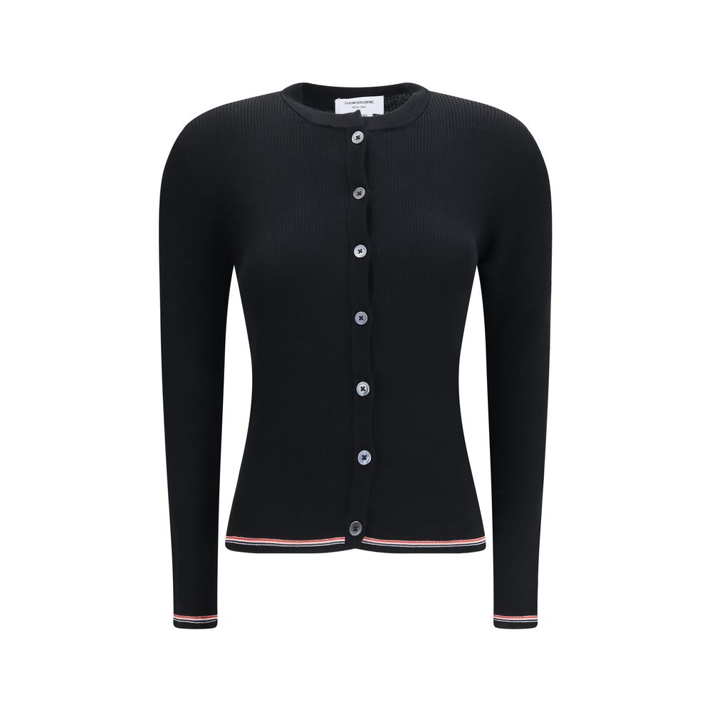Thom Browne Strickjacke aus schwarzer Wolle Oves Aries