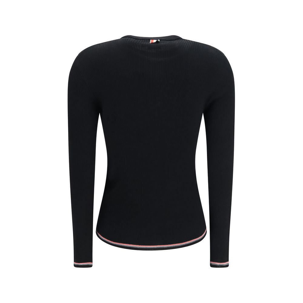 Thom Browne Strickjacke aus schwarzer Wolle Oves Aries