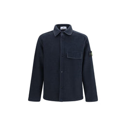 Stone Island Blaues Hemd aus Polyamid