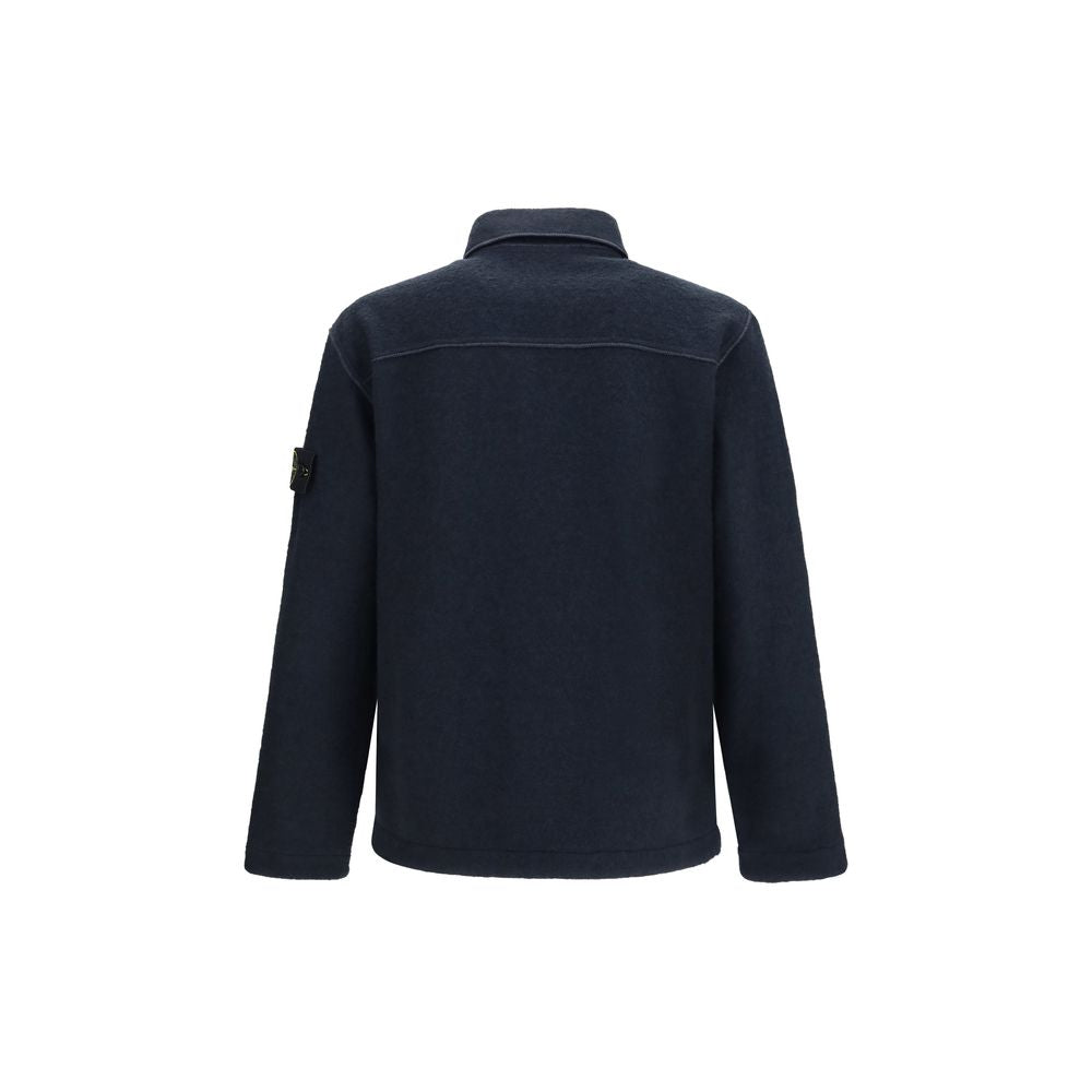 Stone Island Blaues Hemd aus Polyamid