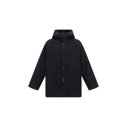 Our Legacy Schwarze Oves Aries Wolljacke in voller Länge
