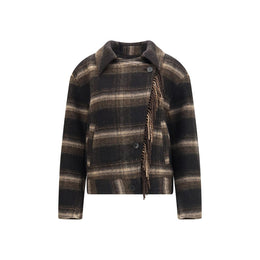 Isabel Marant Étoile Schwarzer Wollmantel Oves Aries