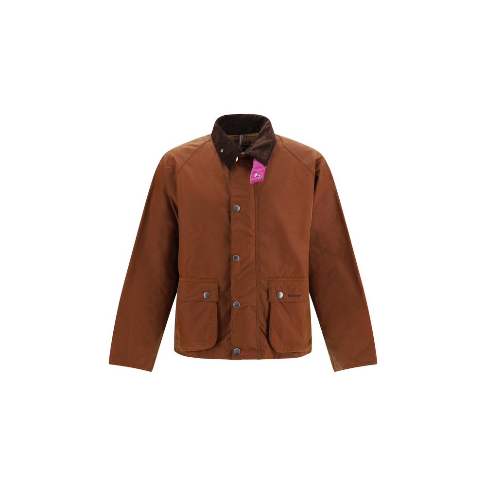 Barbour Braune Baumwolljacke in voller Länge