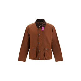Barbour Braune Baumwolljacke in voller Länge