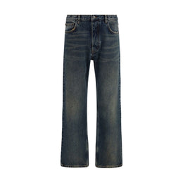 Off-White Blaue Jeans aus Baumwolle im geraden Schnitt