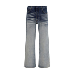 Off-White Graue Slim Fit Jeans aus Baumwolle