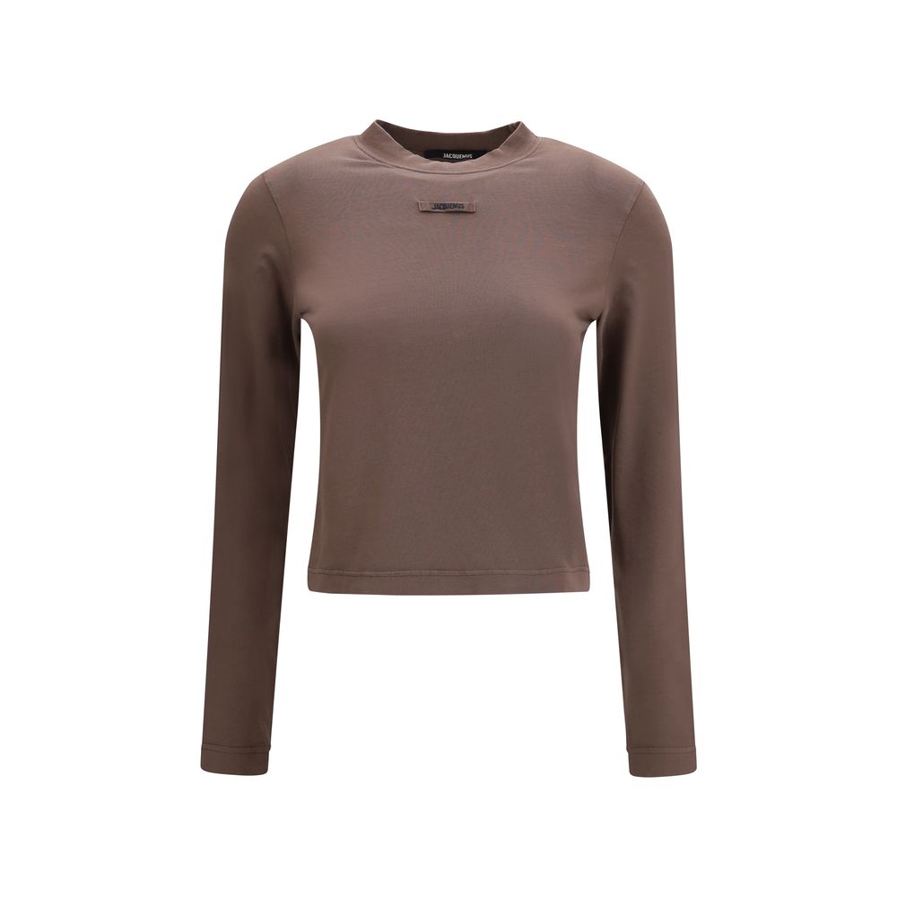 Jacquemus Braunes Baumwoll-Langarmshirt