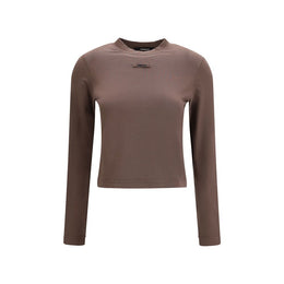 Jacquemus Braunes Baumwoll-Langarmshirt